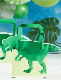 Party bags with pop out dinosaurs.